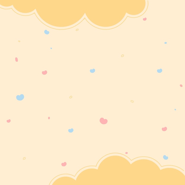Vector cute background with clouds vector