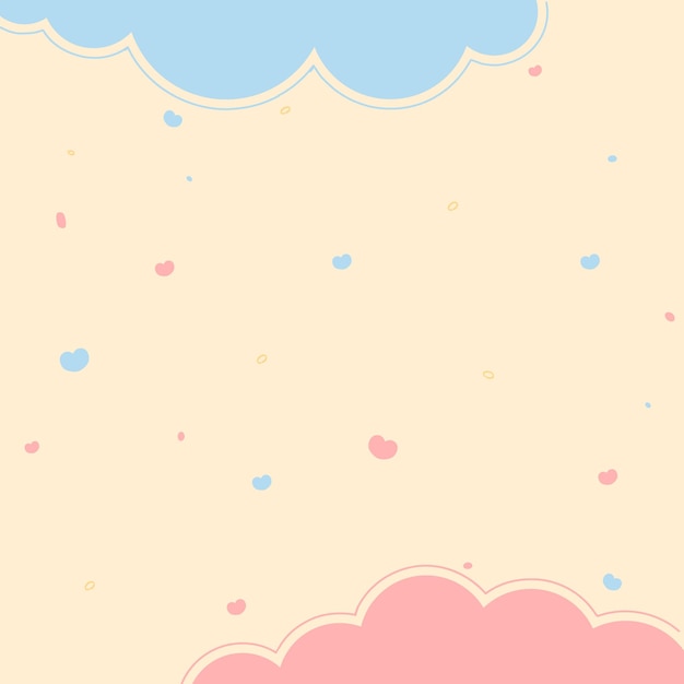 Vector cute background with clouds vector