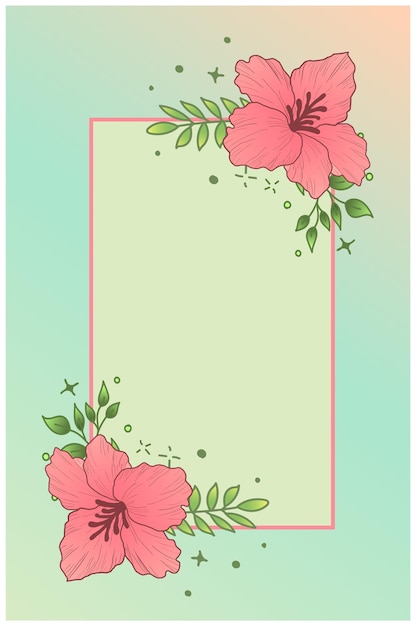cute background with a flower frame
