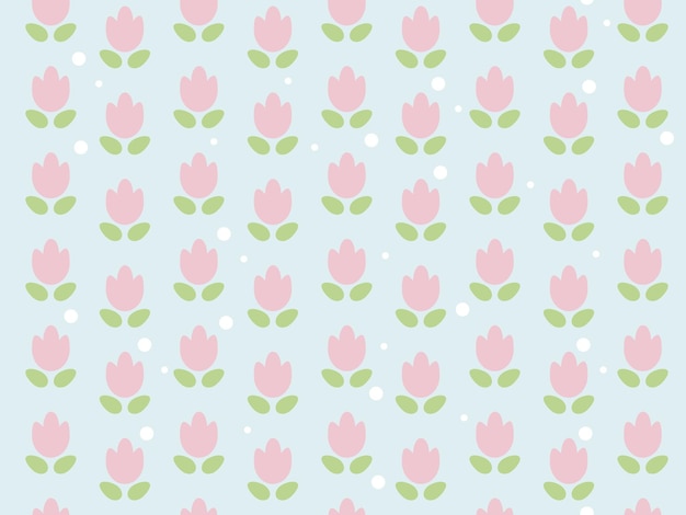 cute background with flowers and dots