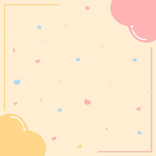Vector cute background with hearts vector