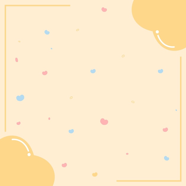 Vector cute background with hearts vector