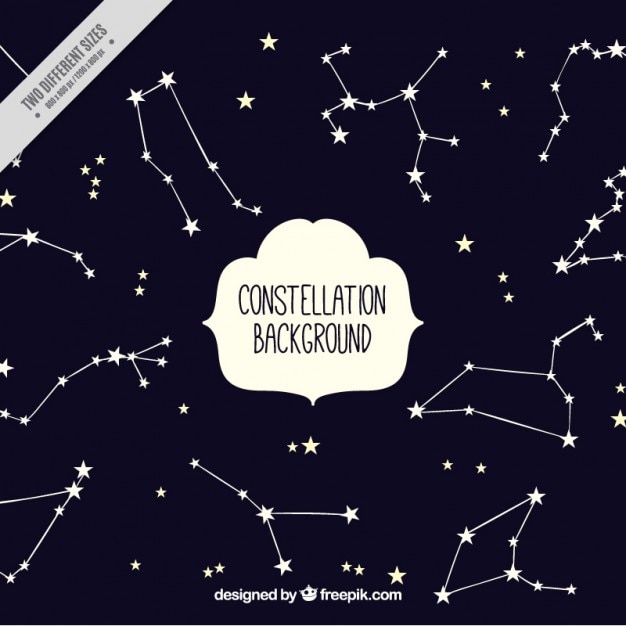 Cute background with stars and constellations