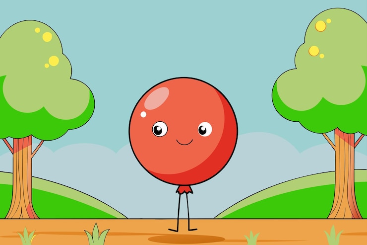 वेक्टर cute balloon background is tree