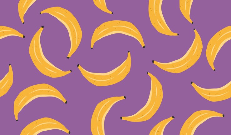 Vector cute banana fruits pattern background vector design