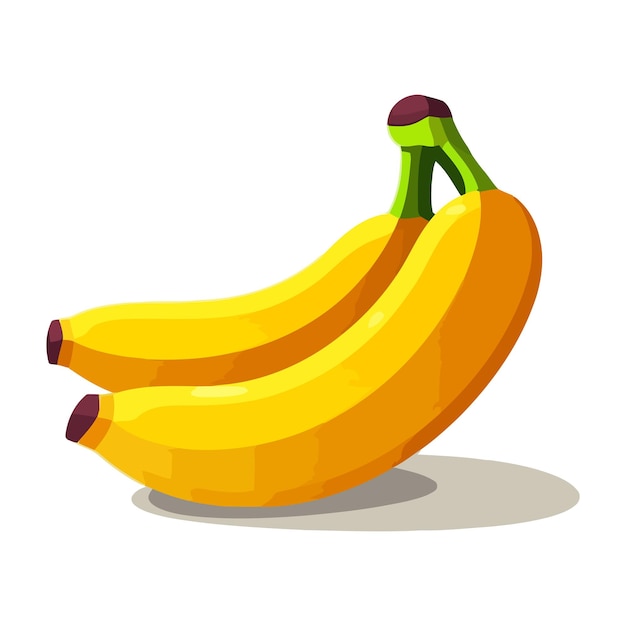 벡터 평면 스타일의 바나나 바나나의 귀여운 바나나 고립 된 아이콘