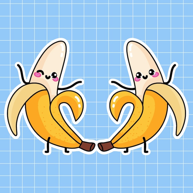 Cute Banana Vector Illustration