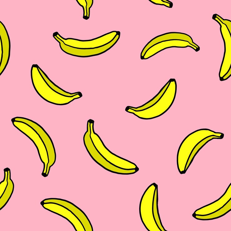Vector cute bananas decorative seamless pattern repeating background tileable wallpaper print