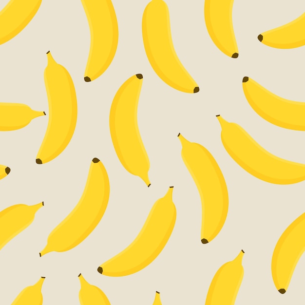 Cute bananas seamless pattern. flat vector illustration