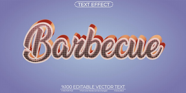 Cute Barbecue Editable and Scalable Text Effect