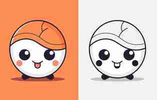 Vector cute baseball vector illustration