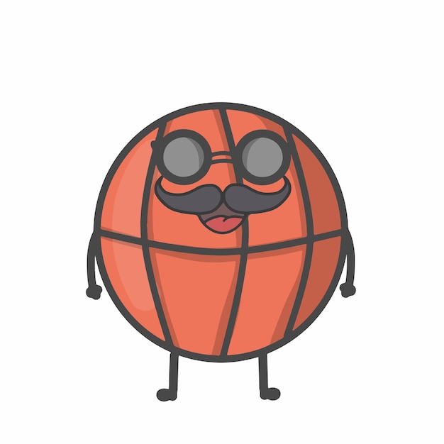 Cute Basket ball vector template design illustration