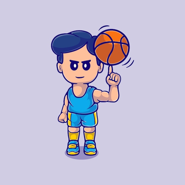 Cute basketball player illustration