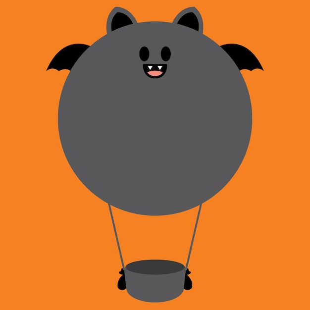 Vector cute bat balloon cartoon vector