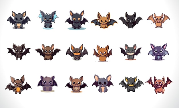 Cute Bat Cartoon Pack