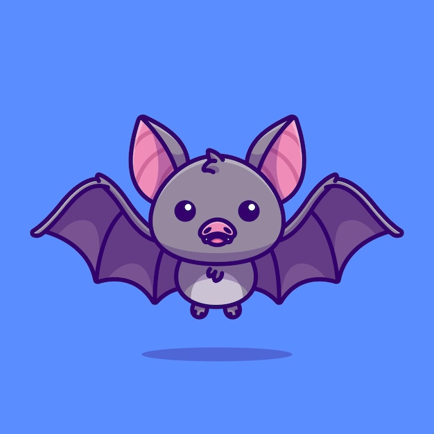 Vector cute bat cartoon vector illustration halloween holiday concept icon isolated