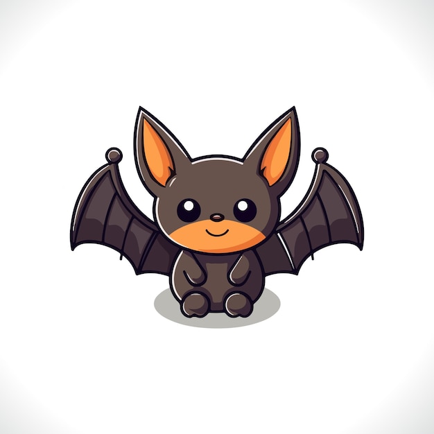 Simpatico cartone animato pipistrello illustrazione vettoriale