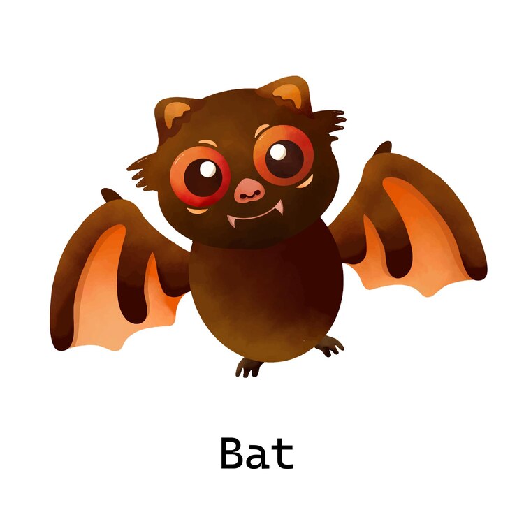 Vector cute bat in halloween