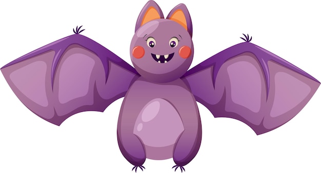 Cute bat for kids halloween isolated