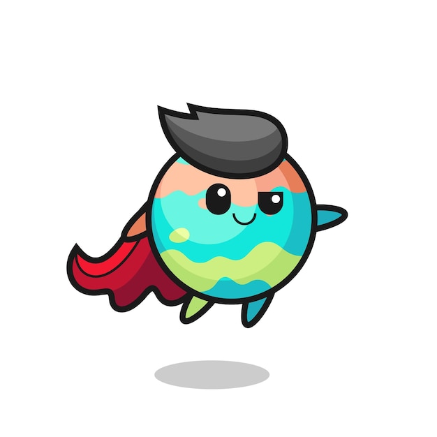 Cute bath bombs superhero character is flying , cute style design for t shirt, sticker, logo element