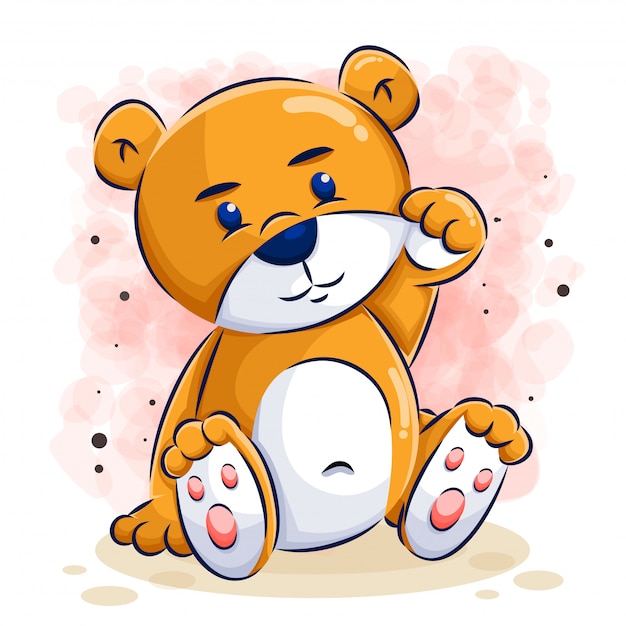 cute bear cartoon illustration