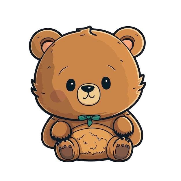 Cute bear cartoon style