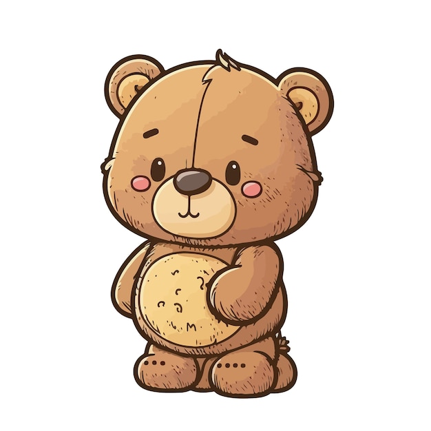 Cute bear cartoon style