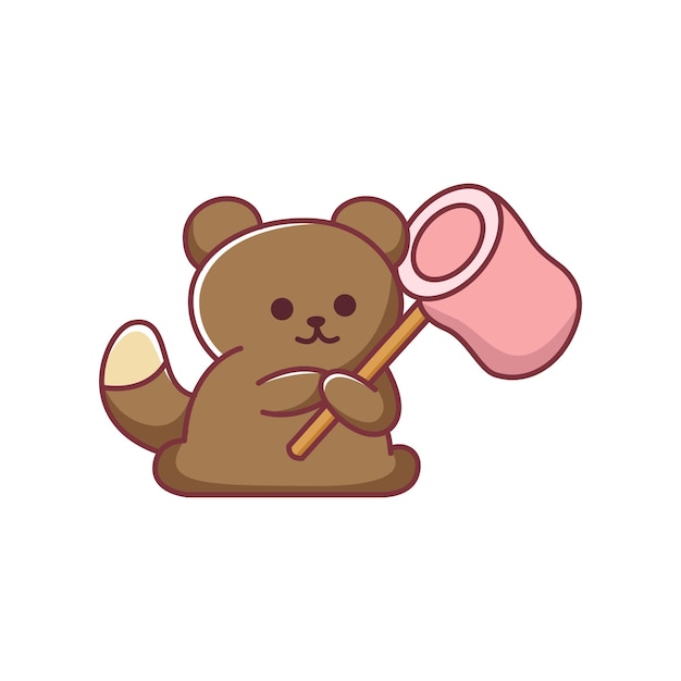 Cute Bear Character Design Illustratie