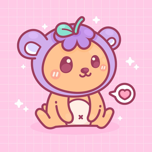 Vector cute bear character