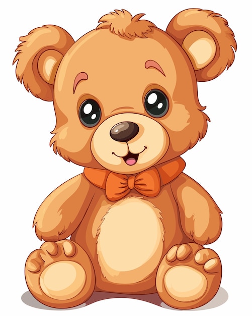 Вектор Милый медведь рисованной иллюстрации мультяшное животное
