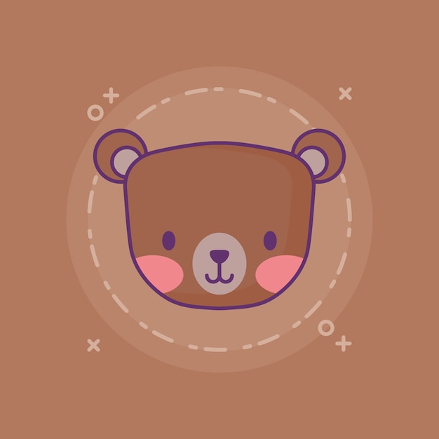 Vector cute bear icon