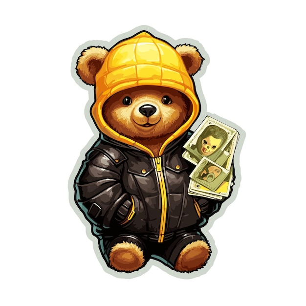 cute bear illustrationVector