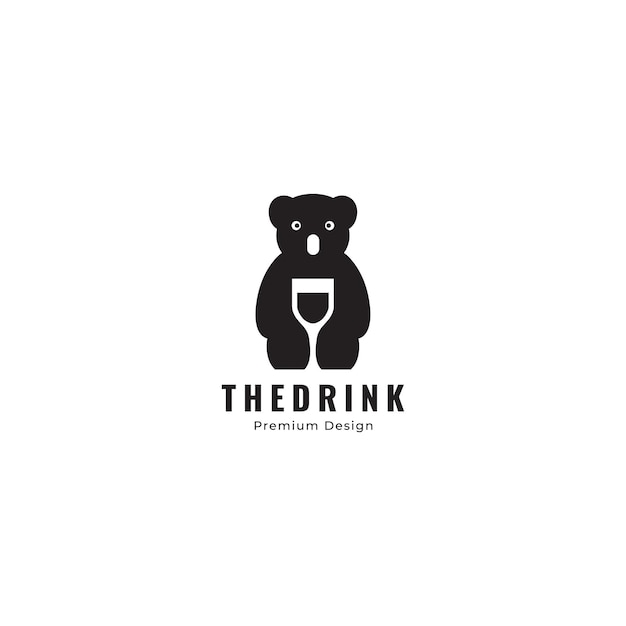 Cute bear logo cool design art