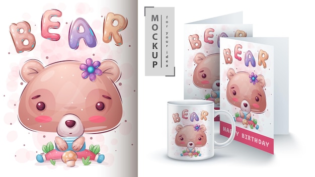 Simpatico poster e merchandising dell'orso