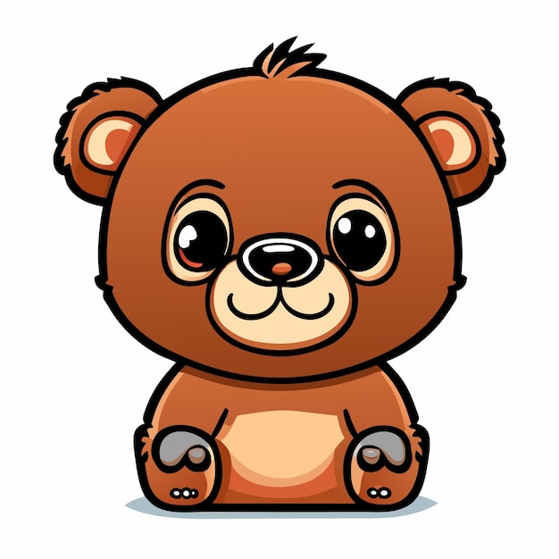 cute bear vector illustration cartoon