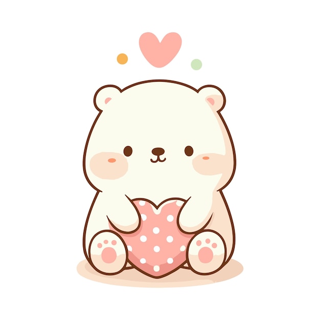 cute bear Vector with white background