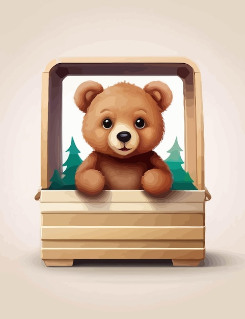 cute bear vector