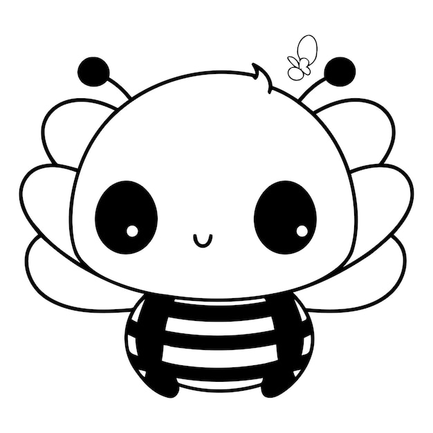 Vector cute bee cartoon vector illustration sweet honey bee cute cartoon bee