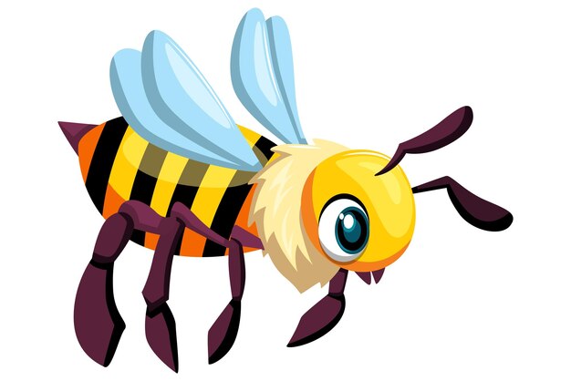 Vector cute bee character design illustration