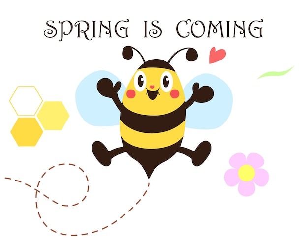 Vector cute bee characters graphics vector design illustration about nature for background seasons greeting