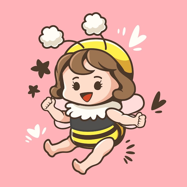 Cute bee girl