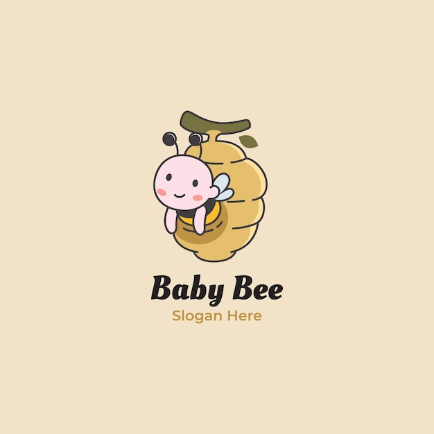 Cute bee-logo, babywinkel en babywinkel