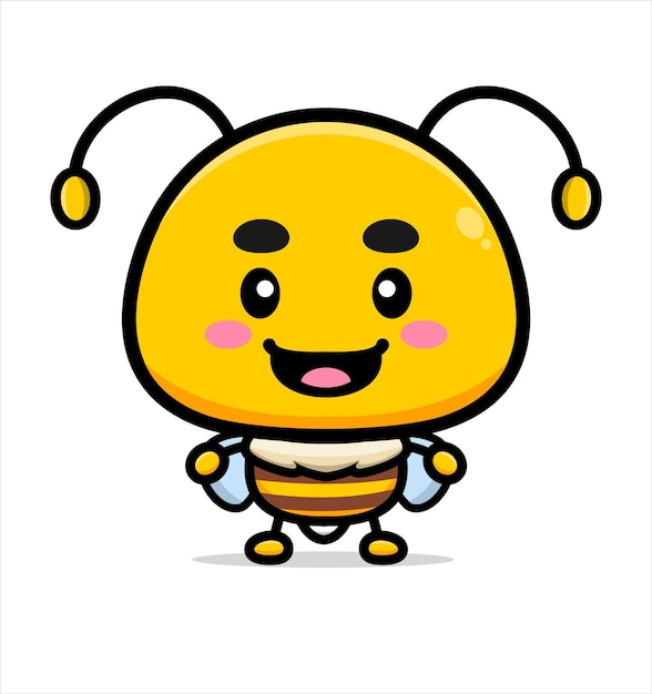 Vector cute bee mascot design