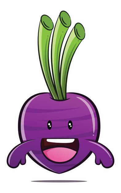 Cute beet mascot character design