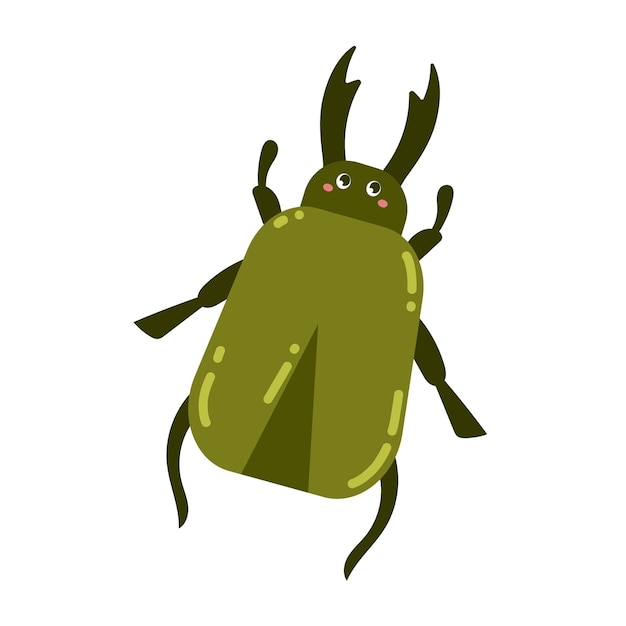 カワイイの虫のイラスト ベクトルが白い背景に隔離されています