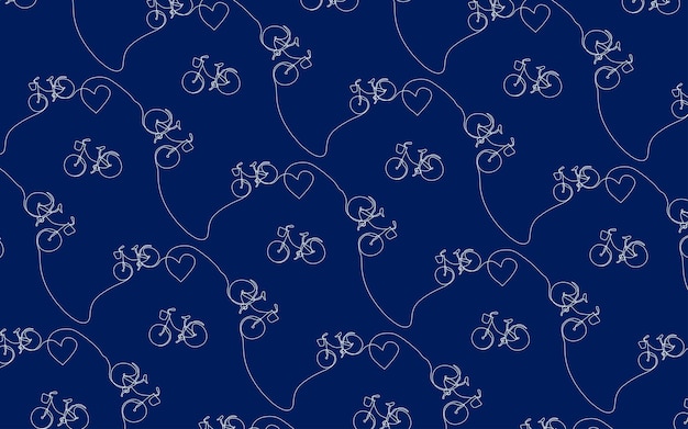 cute bicycle pattern  background