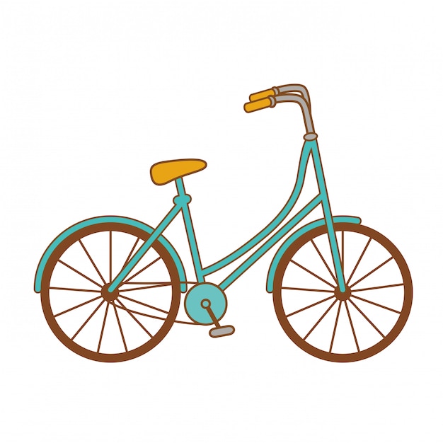 Cute bicycle retro icon