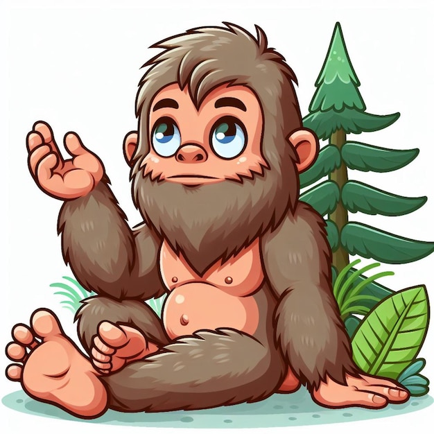 Cute Bigfoot Vector Cartoon illustration