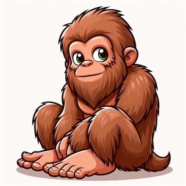 Cute Bigfoot Vector Cartoon illustration