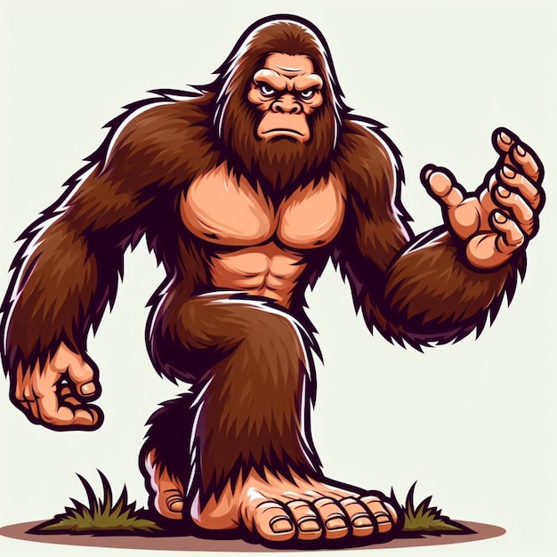 Cute Bigfoot Vector Cartoon illustration